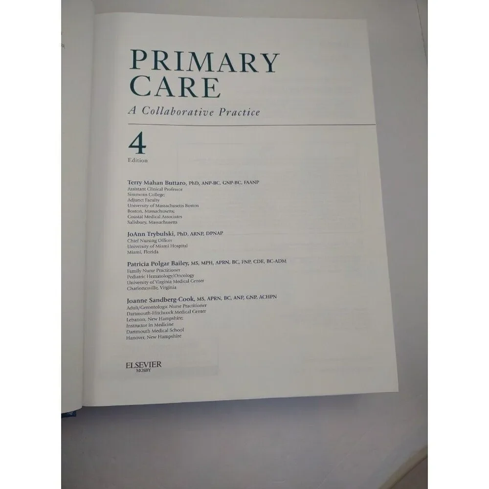 Primary Care A Collaborative Practice by JoAnn Trybulski Buttaro 4th Edition